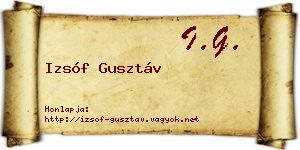 Izsóf Gusztáv névjegykártya