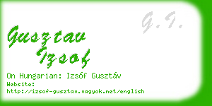 gusztav izsof business card