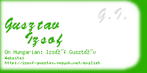 gusztav izsof business card